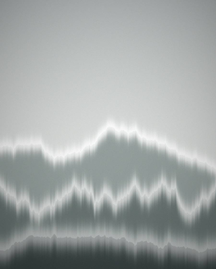 High-key fog over a snowfield